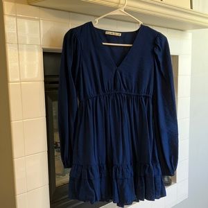 COPY - Long Sleeve Ruffle Babydoll Mini Dress- XS Petite